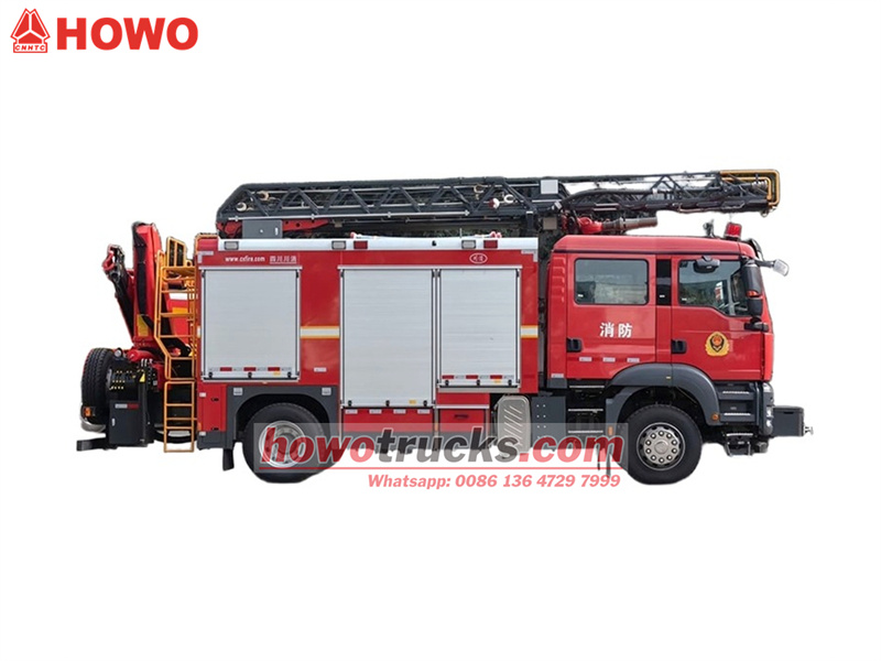 Howo arial ladder fire rescue truck Howo arial ladder fire rescue truck