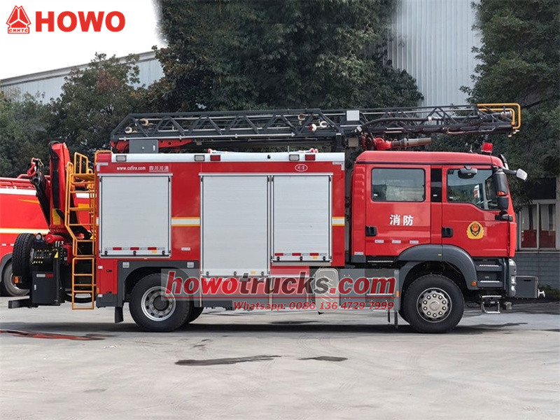 Howo arial ladder fire rescue truck Howo arial ladder fire rescue truck