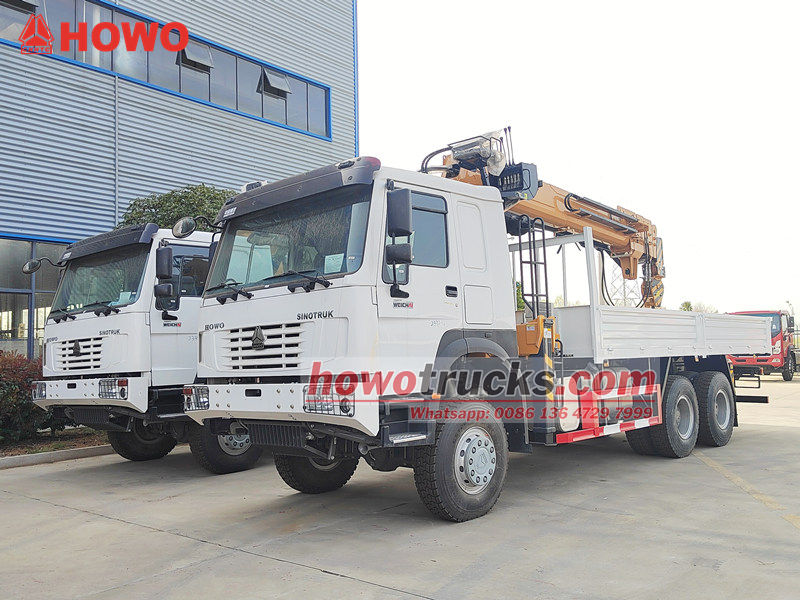တူးစက်ပါသော HOWO 6x6 Boom ကရိန်းထရပ်ကား