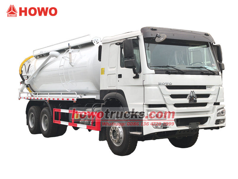 HOWO 6x4 15cbm ဖုန်စုပ်မိလ္လာစုပ်ထရပ်ကား