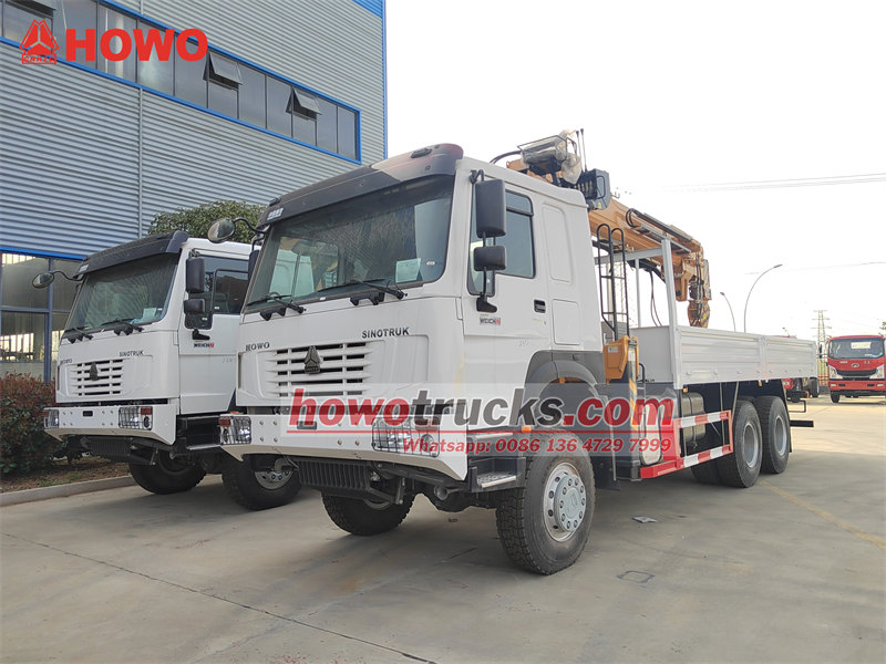 HOWO 6×6 boom crane truck for sale