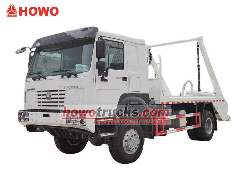 HOWO 4×4 swing arm garbage truck