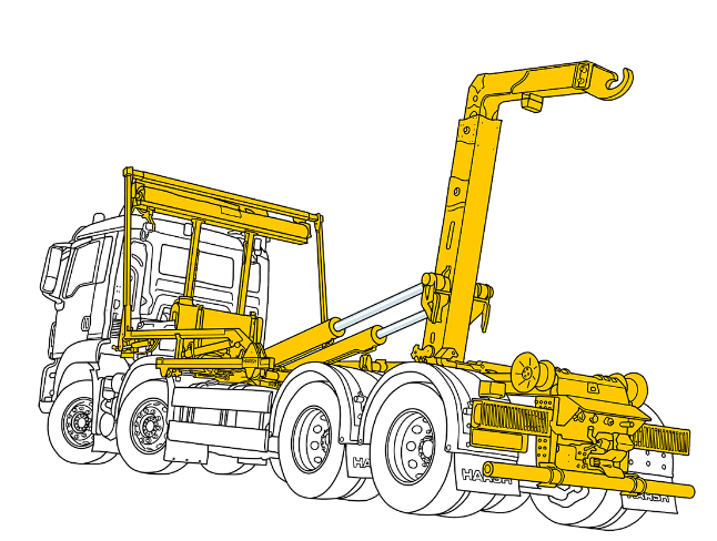 HOWO 26 Ton Palfinger Hook Loader Truck with sheeting System