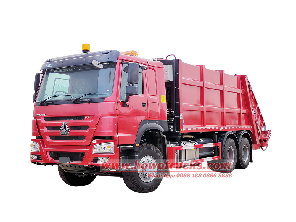 Howo 6X4 20cbm rear loader garbage truck